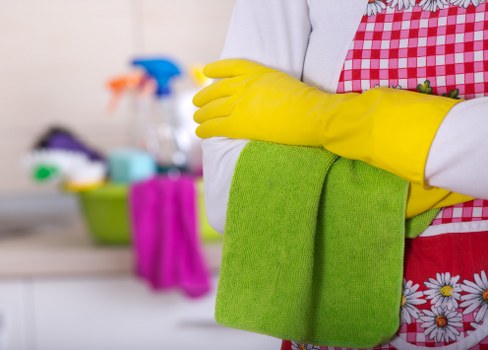 Office cleaning team working in a Finsbury Park business workspace